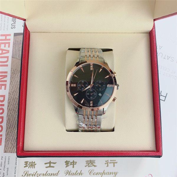 

2020 new men's watch steel belt variety trend fashion young men's watch sports wild brand, Slivery;brown