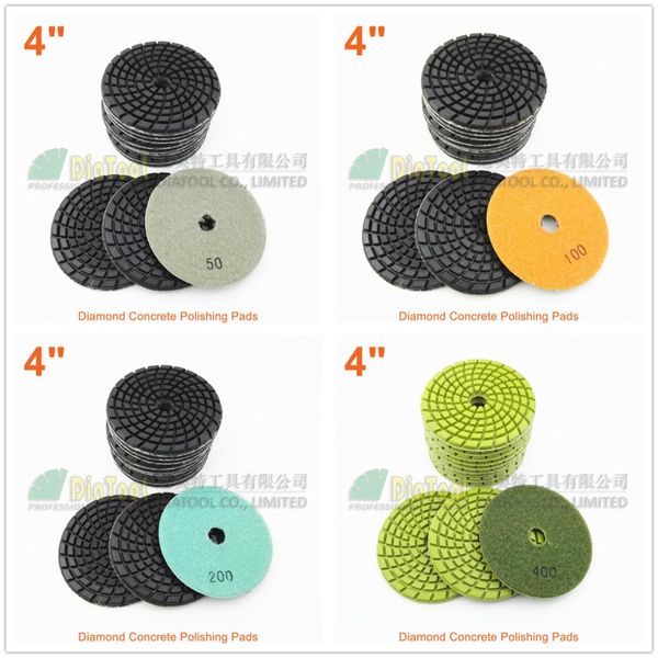 

shdiatool 12pcs 4inch diamond resin bond concrete floor polishing pads dia 100mm sanding discs repairing for beton