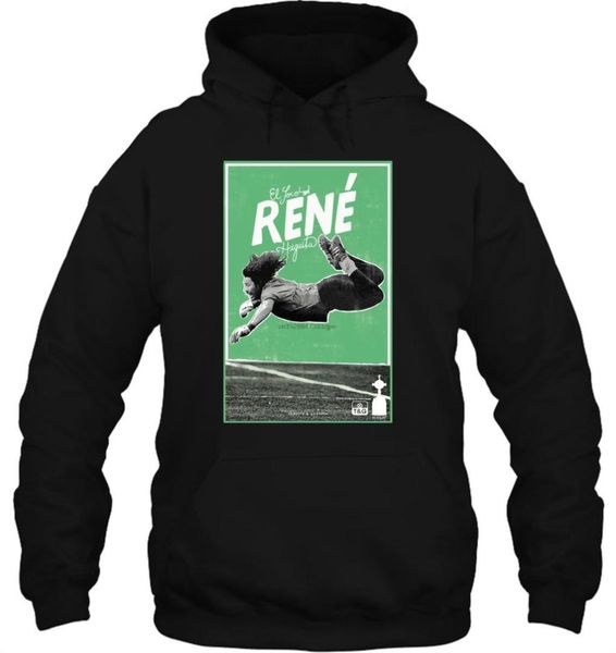 

men hoodie printed rene higuita sleeve women streetwear, Black