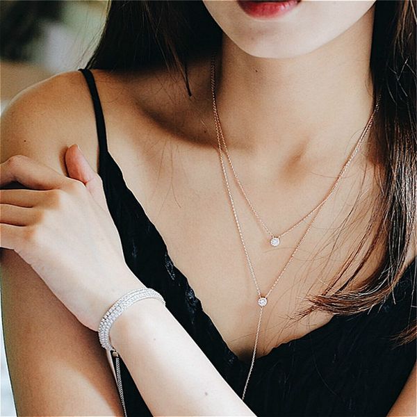 

sell fashion alloy women's choker necklaces 2019 gold color crystal necklace for women gift wholesale, Golden;silver