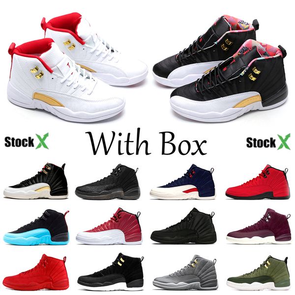 

2020 fiba 12 reverse taxi 12s mens basketball shoes college navy game royal bordeaux dark grey wntr michigan wings sports sneakers designer