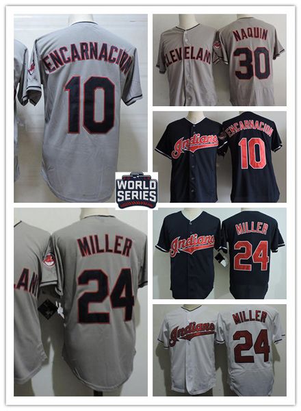 

Discount .Mens #30 Tyler Naquin Jerseys Stitched #24 Andre Miller #10 Edwin Encarnacion Cleveland 2016 WS Jersey S-3XL