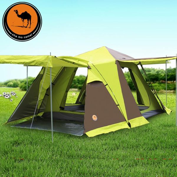 

desert camel outdoor camping tent four-door 3 4 person ultralight tent for hiking fishing beach double layer waterproof tents