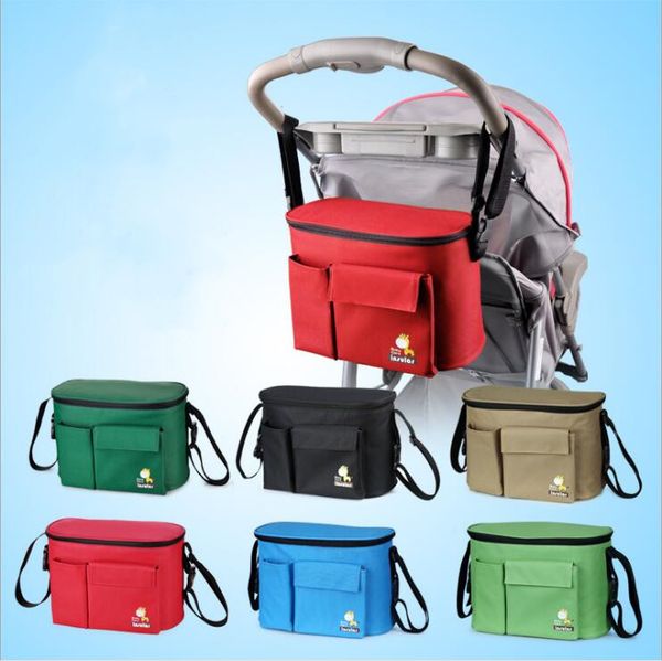 

baby stroller carrying bags infant diaper thermal pocket organizer basket portable nappy pacifier mommy outdoor storage bag tote a5634