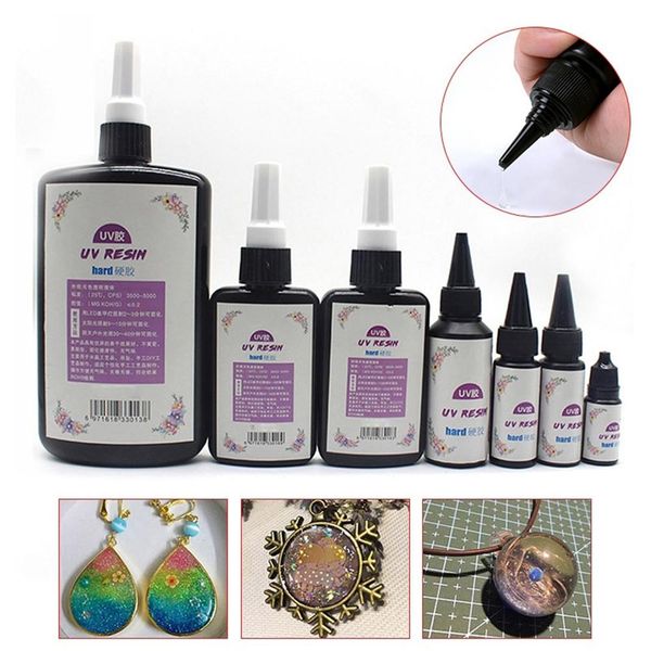 

diy uv resin repair tool ultraviolet curing resin gel 10/20/25/50/60/100g quick-drying sunlight activated uv hard glue