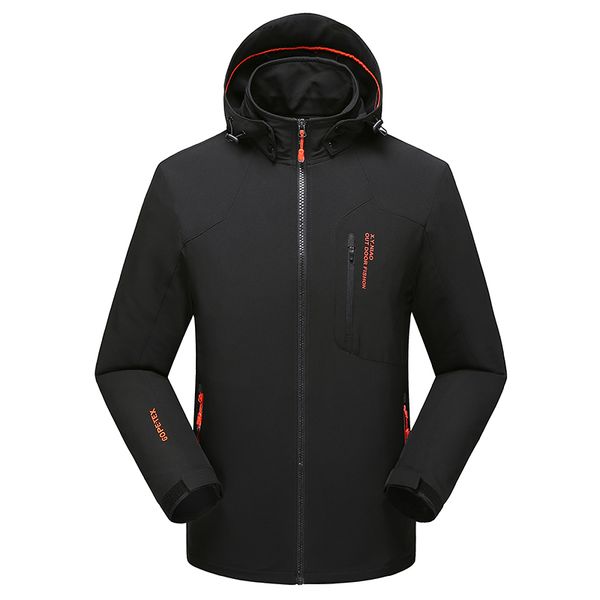

men plus size 4xl 5xl 6xl 7xl 8xl softshell jacket waterproof windser hoodie hiking coat mountaineering trekking jackets, Blue;black