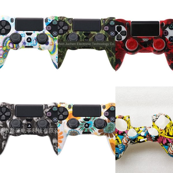 

zymt4 антипробуксовочная белый силиконовый чехол крышка ж l41f ручка для playstation для ps4 крышки контроллера