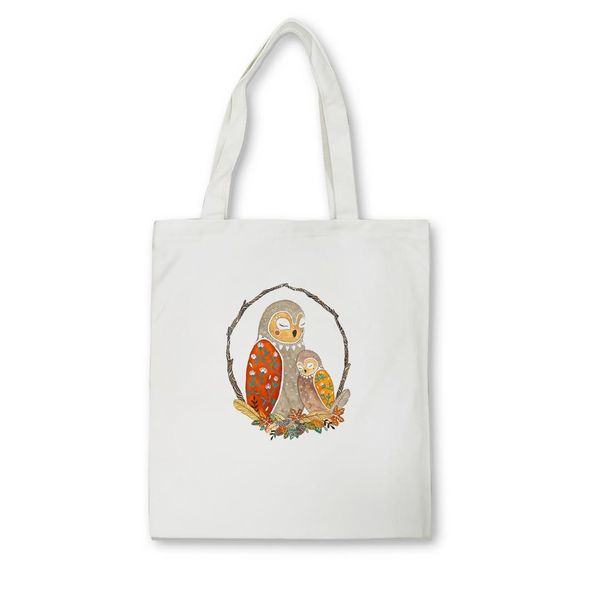 

retro cartoon print flower bird women package canvas bag japanese literary shoulder bags casual shopping girls big handbags