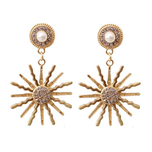 

fashion frosted sunflower earring jewelry korean retro alloy simple wild earrings shiny jewelry gift flower earrings, Silver