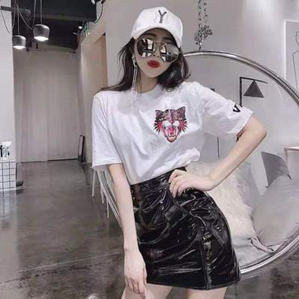 

2019 new fashion genuine sheep leather skirt g24, Black