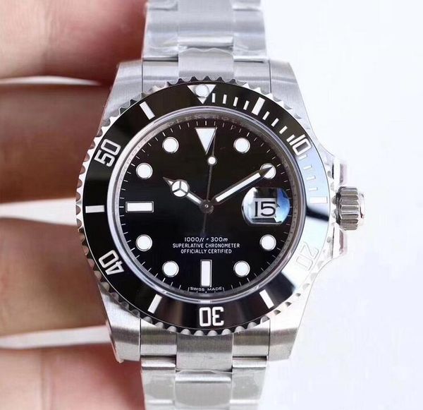 

U1 factory wri twatche apphire black ceramic bezel tainle teel 40mm 116610ln 116610 automatic mechanical men men watch watche, Slivery;brown