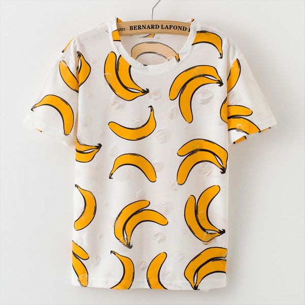 

cave harajuku style cave t-shirt banana banana harajuku style t-shirt, White