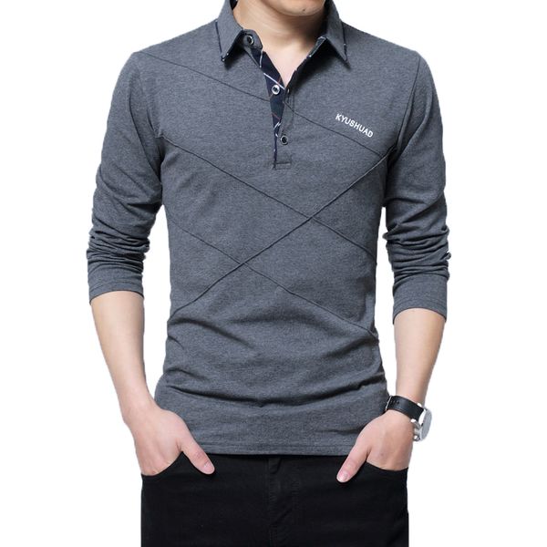 

2019 mens winter fleece t-shirt fashion slim long sleeve turn-down collar fitness t-shirts men & tees homme custom tshirt, White;black