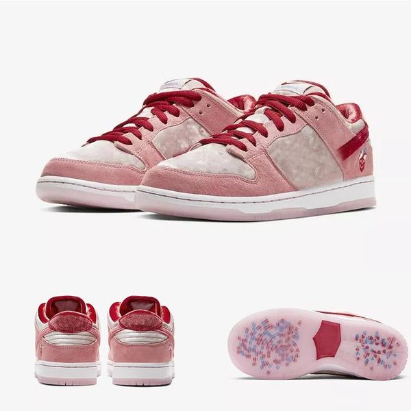 

2020 Hot new StrangeLove x SB Dunk Low PINK chaussures кроссовки женские мужские дизайнерские спортивные кроссовки Кроссовки CT2552-800