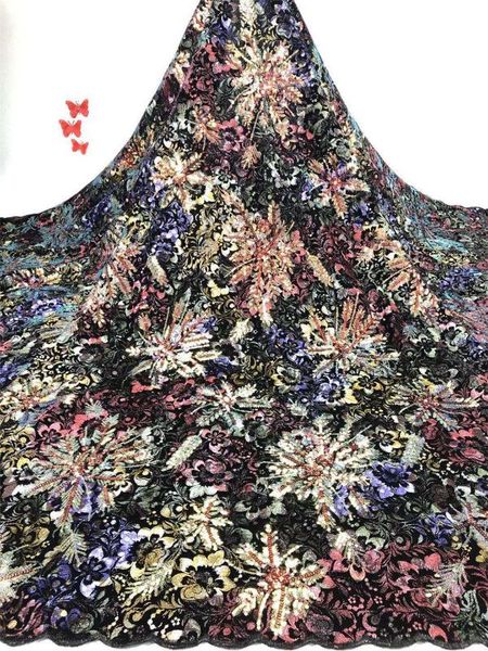 

african sequin fabric with sequin 2020 high-quality lace french lace fabric, suitable for nigerian wedding dress fj3693, Pink;blue