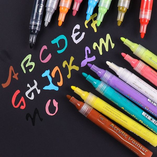 

diy works on most surfaces acrylic permanent paint marker pen for ceramic rock glass porcelain mug wood fabric canvas painting