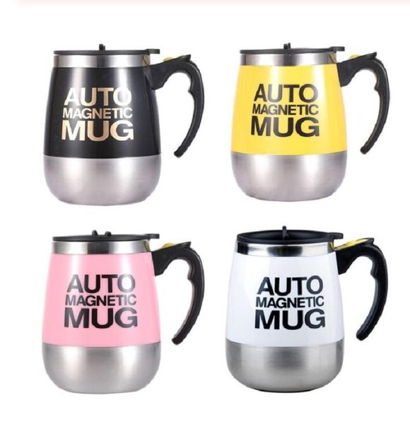 

400ml auto magnetic mug coffee milk mix cups stainless steel tumbler creative electric lazy self stirring mug