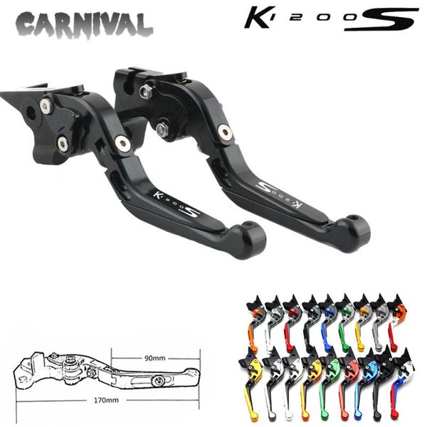 

17 colors cnc adjustable folding extendable motorcycle brake clutch levers for k1200s k 1200 s 2004 2005 2006 2007 2008