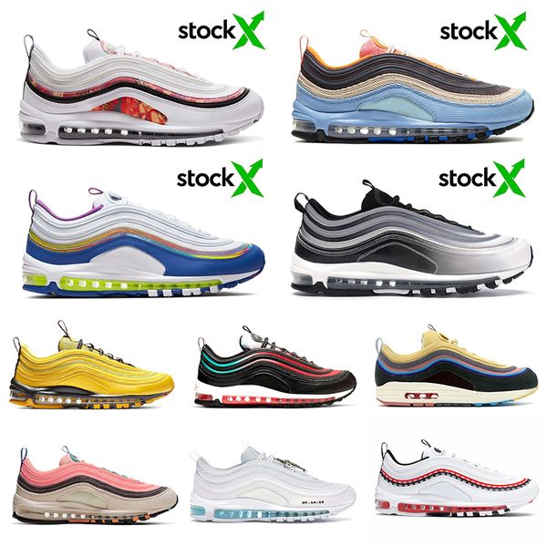 

2020 new chaussures men women running shoes 97s easter vintage mosaic jesus triple black white corduroy sports sneakers mens trainers 36-45
