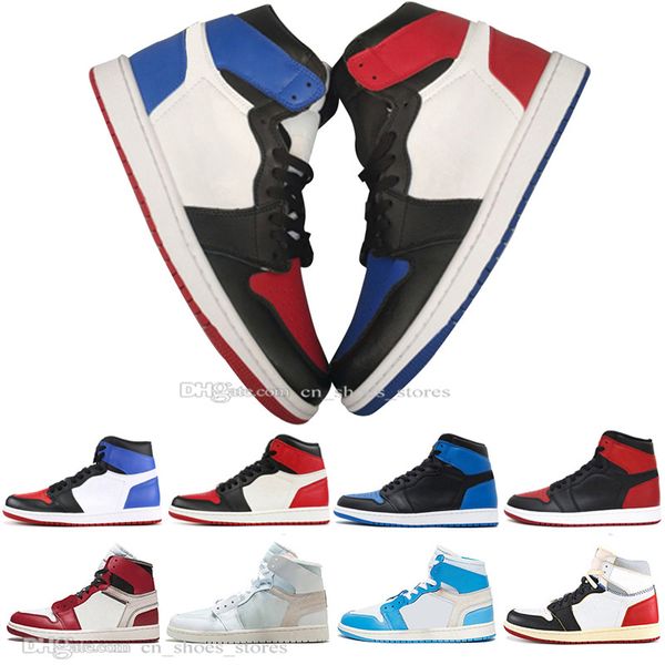 

2019 1 3 mens basketball shoes chicago bred banned black toe royal blue fragment not for resale 1s men sports sneakers designer trainers