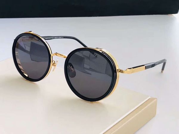 

black new frame round box sol gold shades glasses gafa sunglasses de luxury eyewear sunglasses designer sun mens with tbs813, White;black