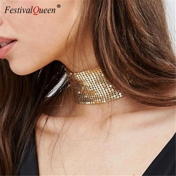 

элегантный rhinestone кристалл choker ожерелье свадебные аксессуары посеребренная цепи punk gothic чокеры ювелирные изделия collier, Golden;silver