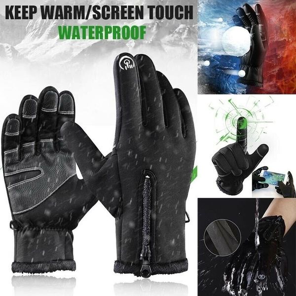 

winter fleece thermal warm touch screen gloves outdoor sports windproof riding bicycle motorcycle skiing climbing gloves