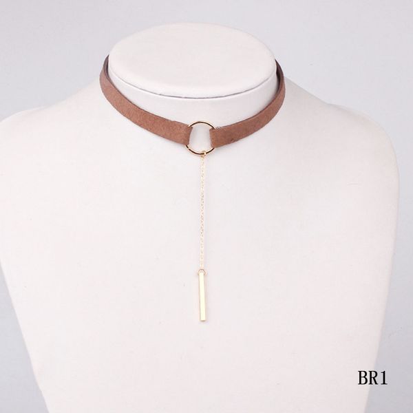 

women bar stick chain pendant necklace gothic chocker necklace choker collier femme, Golden;silver