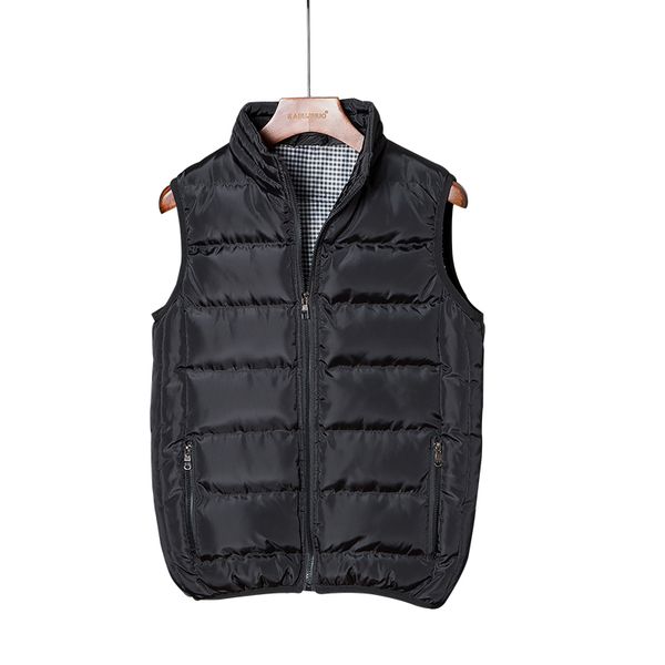 

2019 autumn winter fashion mens jacket sleeveless vest spring fashion casual coats men's vest men thicken warm waistcoat m-5xl, Black;white