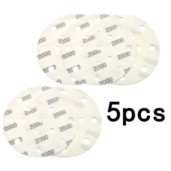 

5piece 6 inch 17 hole sanding disc 600-2000grit orbital sander punched hole kit