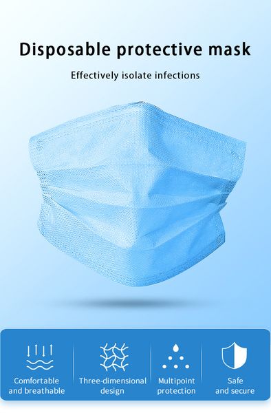

10pcs dropshipping disposable anti dust mask mouth korean face mask