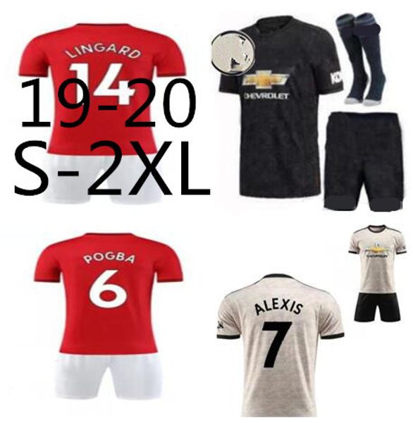 

man19 20 lukaku alexis rashford soccer jersey 2019 20 pogba martial de gea utd mata matic united ea shirts, Black;yellow