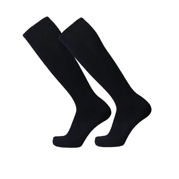 

autumn winter sport men's compression stocking cotton over knee high elastic sock long socks, Black