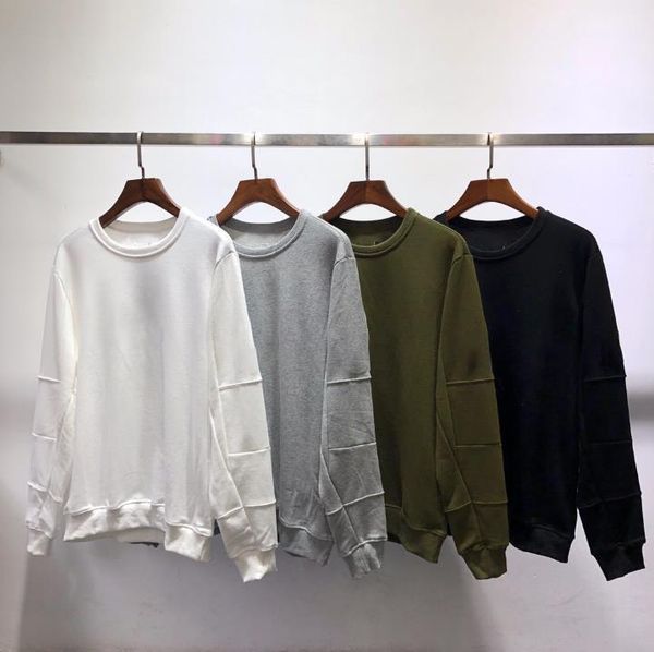 

мужская мода толстовки роскошный рисунок вышивки с длинными рукавами круглый свитер шеи махровой ткани размер дизайнер свитер s-xxl, Black