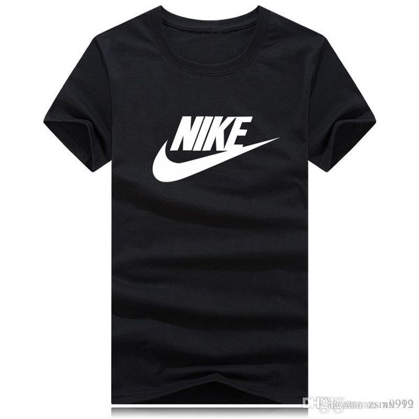 

sports brand t shirts men women 9 colour plus size casual t shrits short sleeve round collar poloshirt street running clothes 2019, White;black