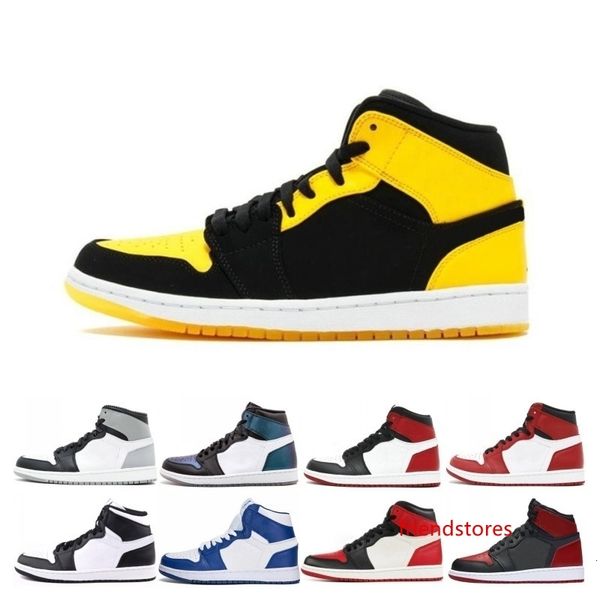 

2019 mid og 1 3 men basketball shoes 1s bred toe banned chicago game royal shattered backboard pass the torch sports sneakers