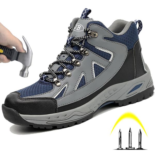 

2019 winter warm, anti-smashing stab safety shoes plus velvet high-cold-proof work shoes outdoor indestructible men's boots, Black