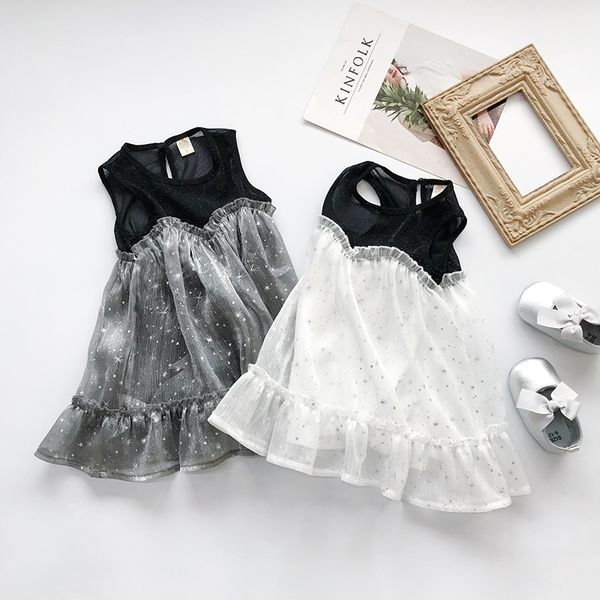 

ins new summer girls clothes dress sleeveless stars design tank dress summer girl clothing dress, Red;yellow