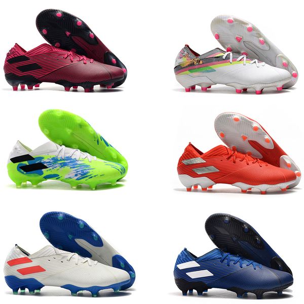 

2019 mens soccer shoes nemeziz 19.1 fg soccer cleats messi football boots tacos de futbol us6.5-11, Black