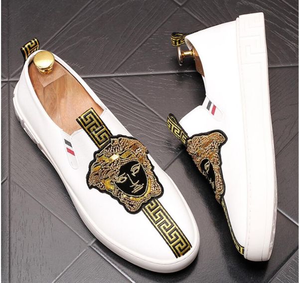 

2019 men 039 luxury de igner briti h velvet embroidery knight oxford hoe homecoming man wedding hoe graduation hoe men black white