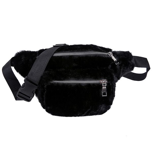 

sleeper # 402 2019new fashion женщины девушка чистый цвет молния плюшевые сумка грудь сумка талии девушки подростка бесплатная доставка