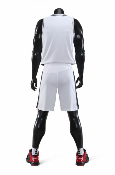 

men blank double-sided basketball team uniforms kits sports clothes tracksuits personality customized basketball sets with shorts a7-05, Blue;black