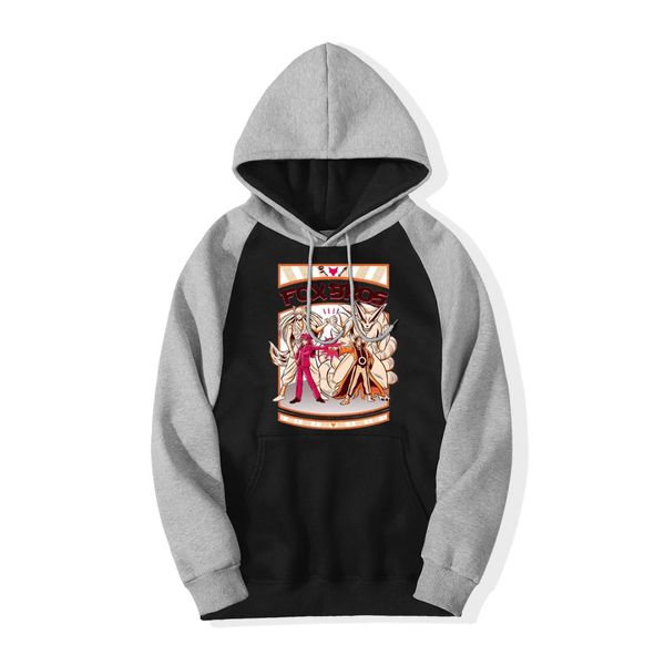 

raglan inuyasha hoodie men kyuubi sweatshirt hoodies pullover bros japan anime streetwear autumn fleece tracksuit, Black