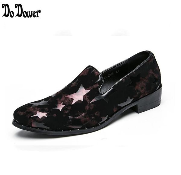 

men's fashion dress shoes blue black silver match shoes slip on oxfords pu leather dress loafers pointed toe shoes axx953