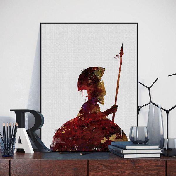 

movie spartan warrior art print poster wall picture home decor art decor home nursery kids room canvas painting a425
