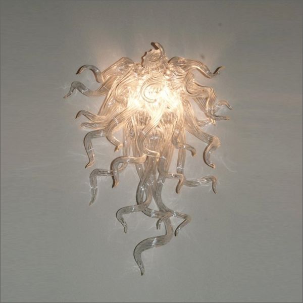 

100% mouth blown borosilicate glass wall lamps mini customized murano glass led wall lightings chihuly style clear glass wall art