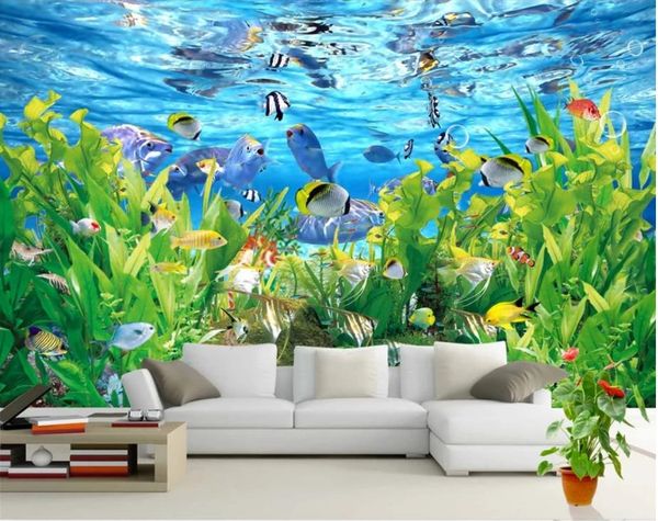 

beautiful underwater world 3d tv background wall wall paper black and white