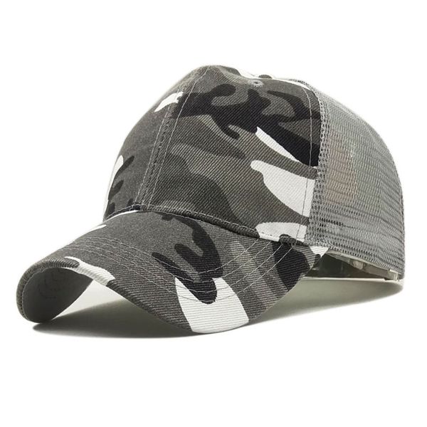

new fashion men new cap camo mesh baseball cap men camouflage caps masculino summer hat trucker snapback caps hip hop dad hat, Blue;gray