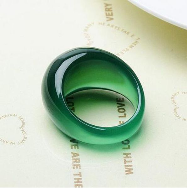 

real green jade ring crystal chalcedony ring tail agate rings men women jewelry lucky stone jade finger brand gemstone ruby, Golden;silver