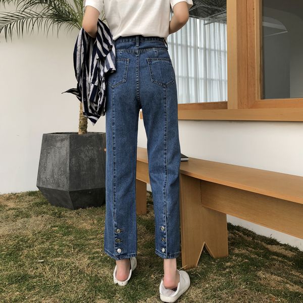 

wholesale 2019 new spring summer selling women's fashion casual denim pants xc26, Blue